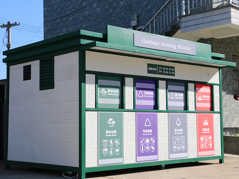 Waste sorting housing